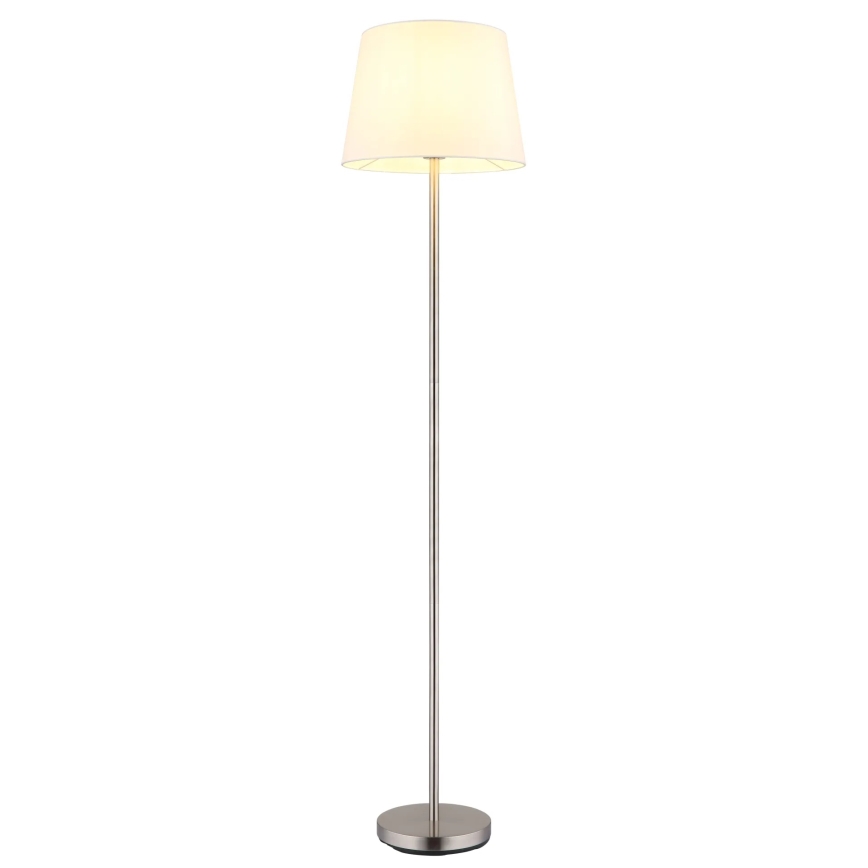 Globo - Stojacia lampa 1xE27/40W/230V biela/matný chróm
