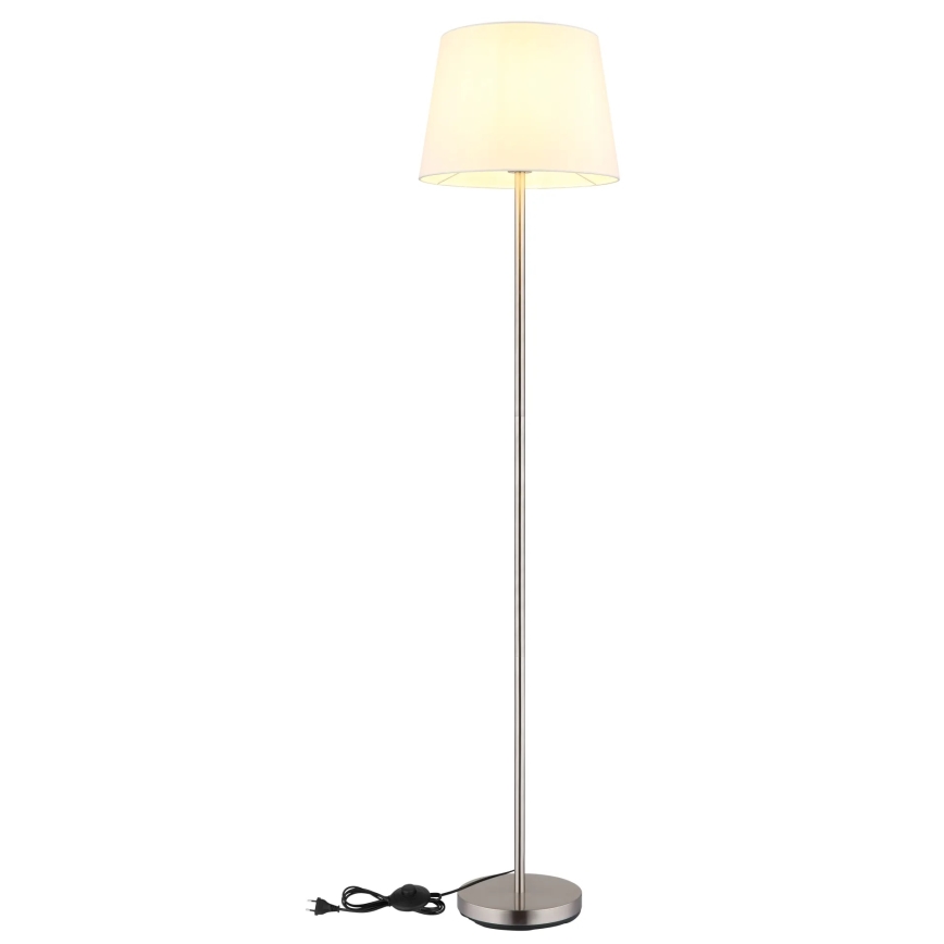 Globo - Stojacia lampa 1xE27/40W/230V biela/matný chróm