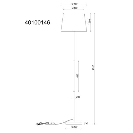 Globo - Stojacia lampa 1xE27/40W/230V