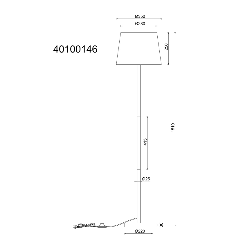 Globo - Stojacia lampa 1xE27/40W/230V