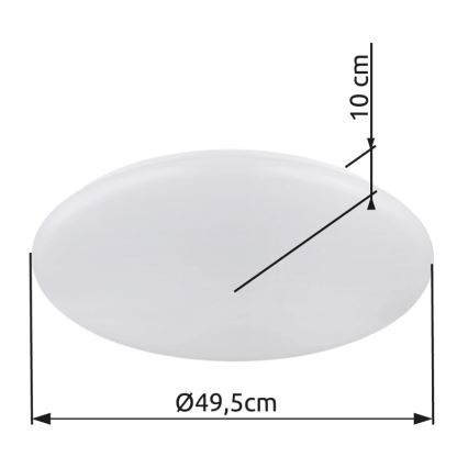 Globo - LED Stropné svietidlo LED/24W/230V pr. 49,5 cm biela