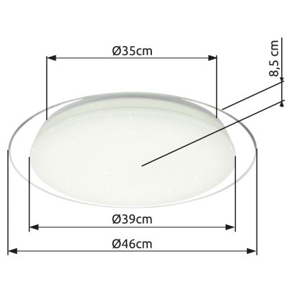 Globo - LED Stmievateľné stropné svietidlo LED/30W/230V 3000-6500K + diaľkové ovládanie