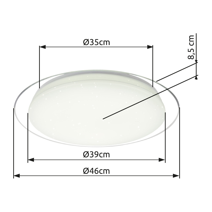 Globo - LED Stmievateľné stropné svietidlo LED/30W/230V 3000-6500K + diaľkové ovládanie