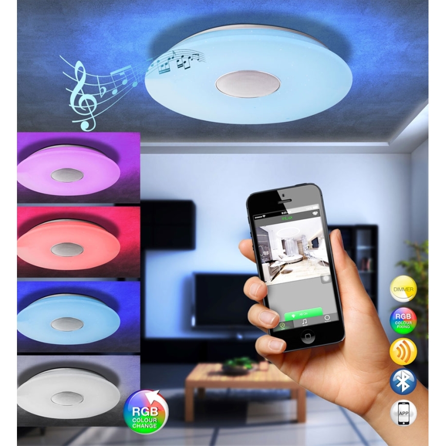 GLOBO 41329N - RGB LED Stropné svietidlo s diaľkovým ovládačom NICOLE 1xLED/50W/230V