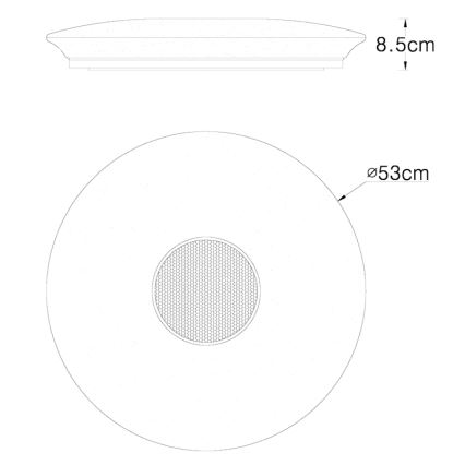 Globo - LED RGBW Stmievateľné stropné svietidlo LED/50W/230V + diaľkové ovládanie