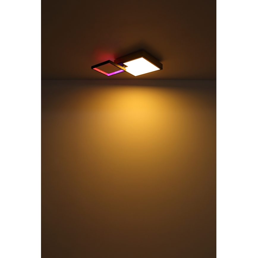 Globo - LED RGBW Stmievateľné svietidlo LED/21W/230V + LED/3W 2700-6500K + diaľkové ovládanie