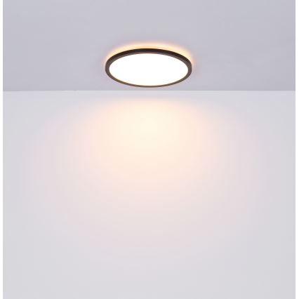 Globo - LED Stmievateľné kúpeľňové stropné svietidlo LED/18W/230V pr. 29,4 cm IP44 čierna