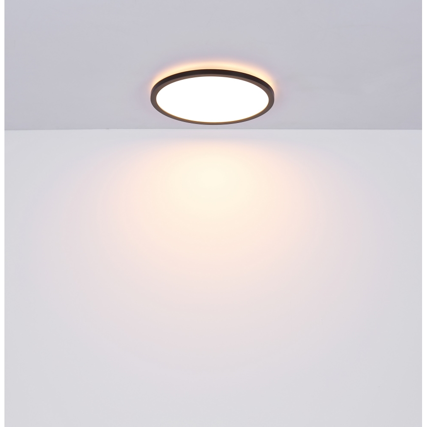 Globo - LED Stmievateľné kúpeľňové stropné svietidlo LED/18W/230V pr. 29,4 cm IP44 čierna