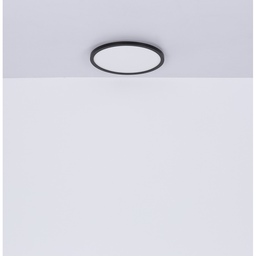Globo - LED Stmievateľné kúpeľňové stropné svietidlo LED/18W/230V pr. 29,4 cm IP44 čierna