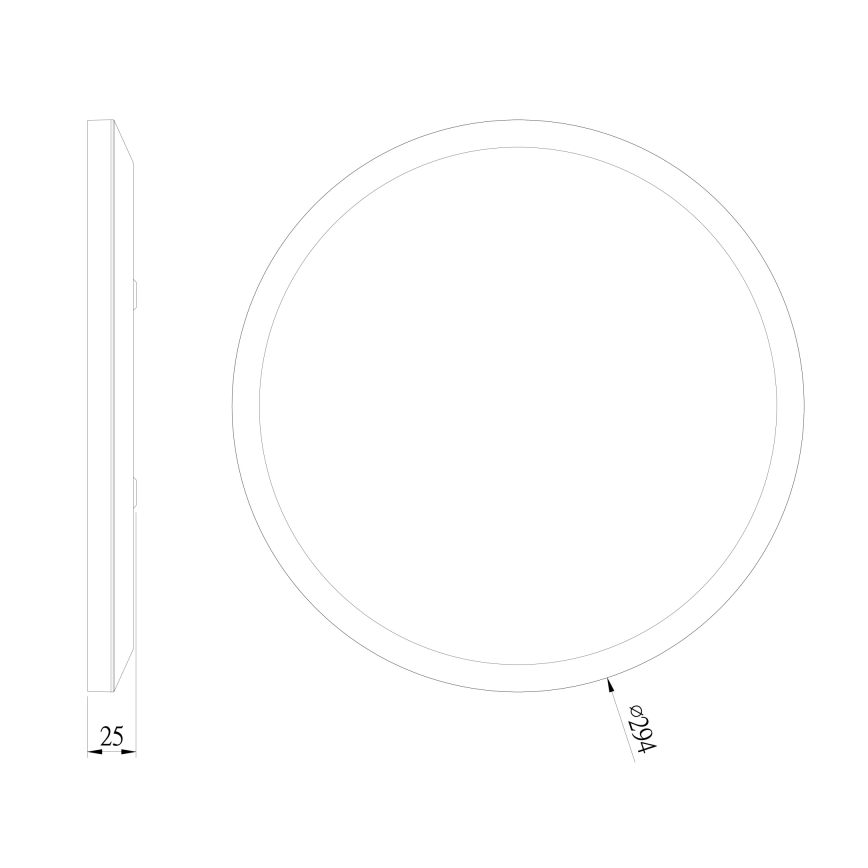 Globo - LED Stmievateľné kúpeľňové stropné svietidlo LED/18W/230V pr. 29,4 cm IP44 čierna