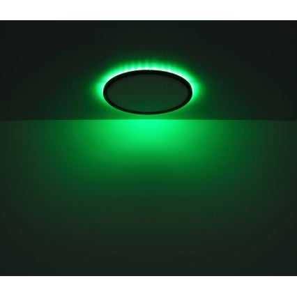 Globo - LED RGB Stmievateľné kúpeľňové stropné svietidlo LED/18W/230V 3000-6000K + diaľkové ovládanie IP44 čierna
