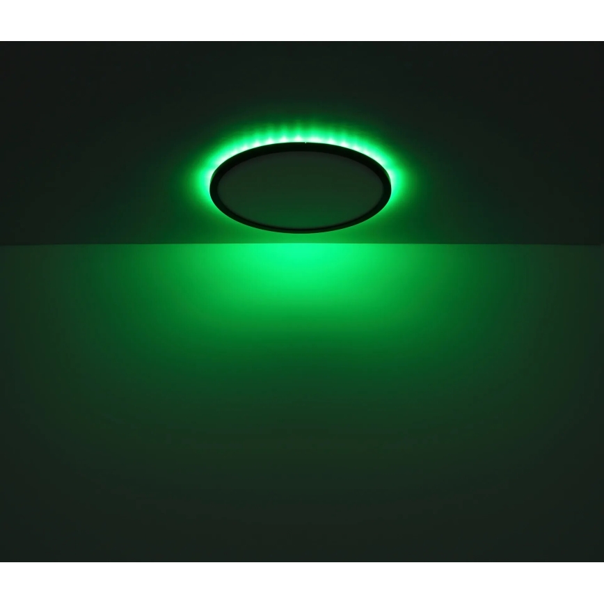 Globo - LED RGB Stmievateľné kúpeľňové stropné svietidlo LED/21W/230V 3000-6000K + diaľkové ovládanie IP44 čierna