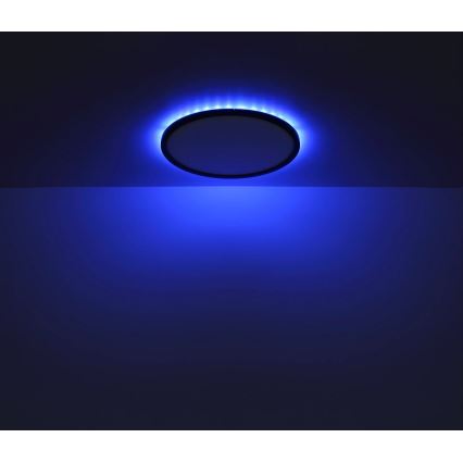 Globo - LED RGB Stmievateľné kúpeľňové stropné svietidlo LED/21W/230V 3000-6000K + diaľkové ovládanie IP44 čierna