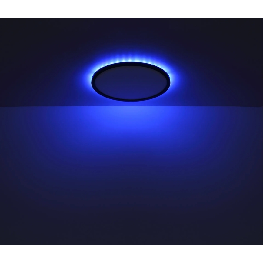 Globo - LED RGB Stmievateľné kúpeľňové stropné svietidlo LED/21W/230V 3000-6000K + diaľkové ovládanie IP44 čierna