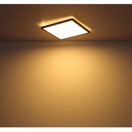 Globo - LED Stmievateľné kúpeľňové stropné svietidlo LED/18W/230V 29,4x29,4 cm IP44 čierna