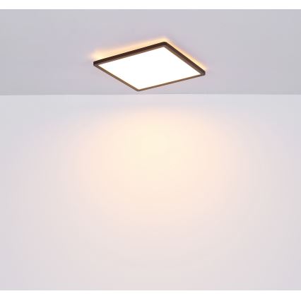 Globo - LED Stmievateľné kúpeľňové stropné svietidlo LED/18W/230V 29,4x29,4 cm IP44 čierna