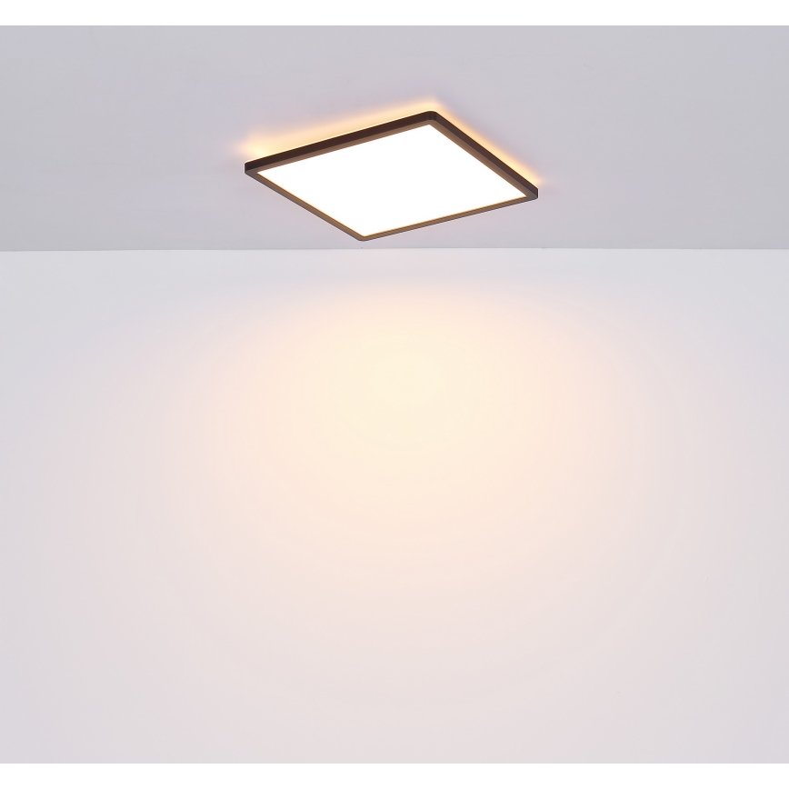Globo - LED Stmievateľné kúpeľňové stropné svietidlo LED/18W/230V 29,4x29,4 cm IP44 čierna