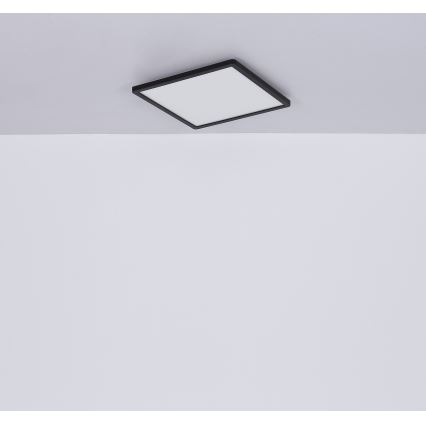 Globo - LED Stmievateľné kúpeľňové stropné svietidlo LED/18W/230V 29,4x29,4 cm IP44 čierna