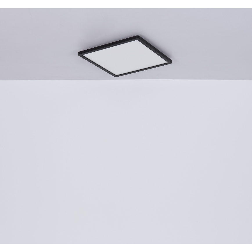 Globo - LED Stmievateľné kúpeľňové stropné svietidlo LED/18W/230V 29,4x29,4 cm IP44 čierna