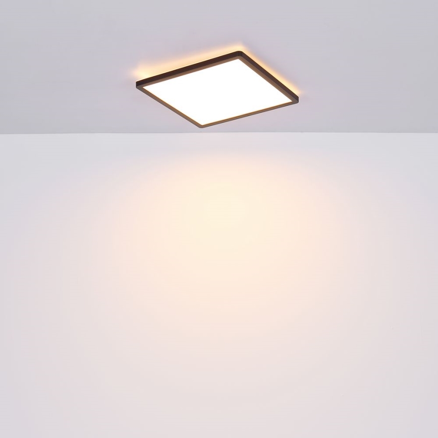Globo - LED Stmievateľné kúpeľňové stropné svietidlo LED/24W/230V 42x42 cm IP44 čierna