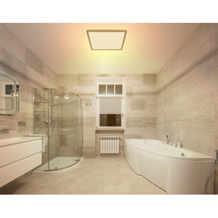 Globo - LED Stmievateľné kúpeľňové stropné svietidlo LED/24W/230V 3000K IP44 42x42 cm mosadz