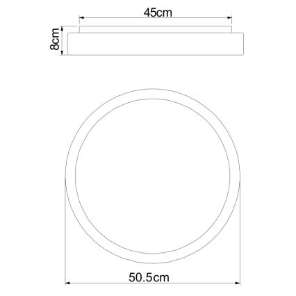 Globo - LED Stmievateľné stropné svietidlo LED/24W/230V + diaľkové ovládanie