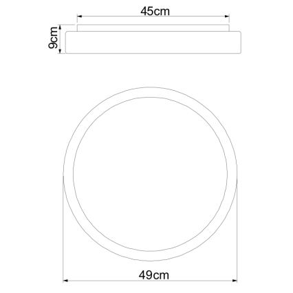 Globo - LED Stmievateľné stropné svietidlo LED/24W/230V + diaľkové ovládanie