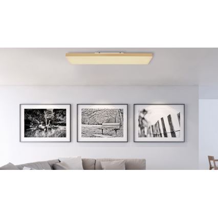 Globo - LED Stmievateľné stropné svietidlo LED/24W/230V 2700-6500K zlatá + diaľkové ovládanie