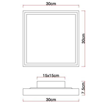 Globo - LED Stropné svietidlo LED/12W/230V 2700/4500/6500K 30x30 cm
