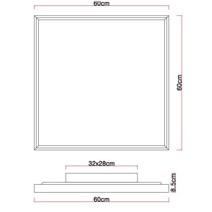 Globo - LED Stropné svietidlo LED/36W/230V 2700/4500/6500K 60x60 cm