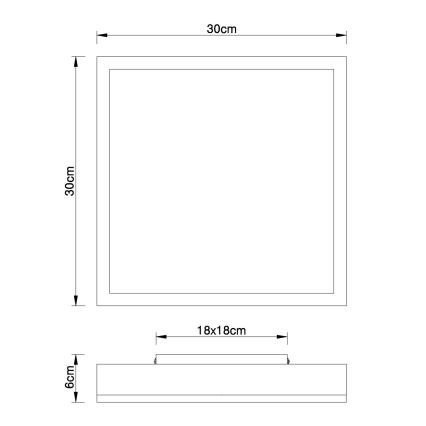 Globo - LED Stropné svietidlo LED/12W/230V 3000K 30x30 cm