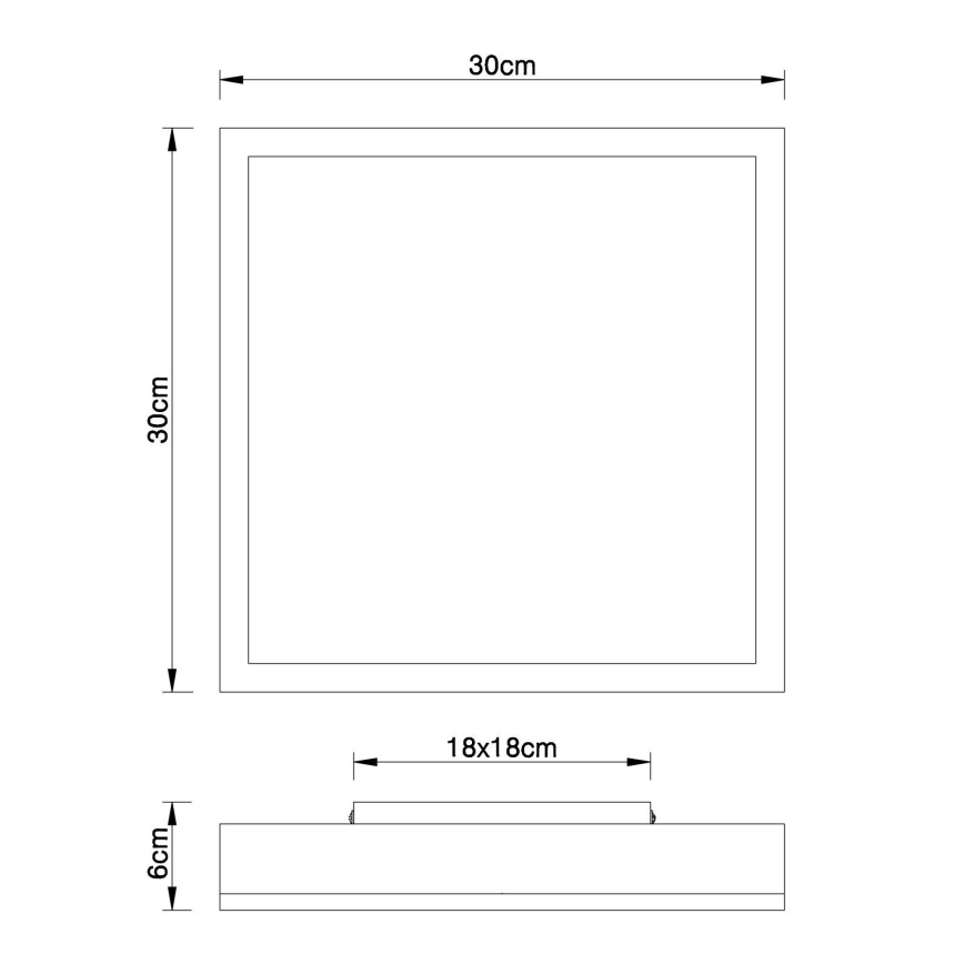 Globo - LED Stropné svietidlo LED/12W/230V 3000K 30x30 cm