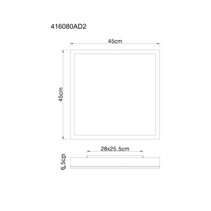 Globo - LED Stropné svietidlo LED/24W/230V 3000K 45x45 cm