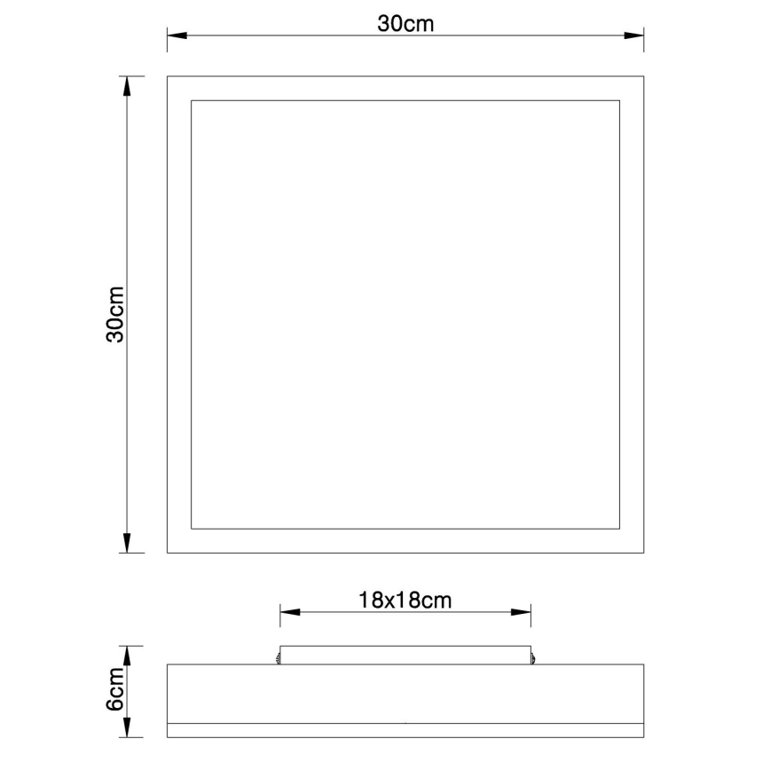 Globo - LED Stropné svietidlo LED/12W/230V 30x30 cm hnedá