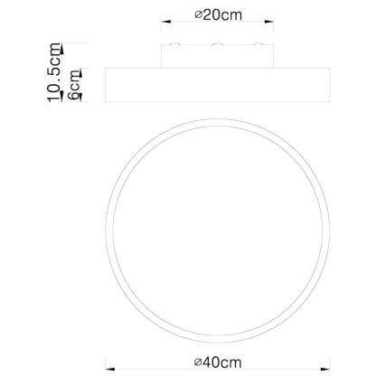 Globo - LED Stmievateľné stropné svietidlo LED/24W/230V 3000-6000K + diaľkové ovládanie