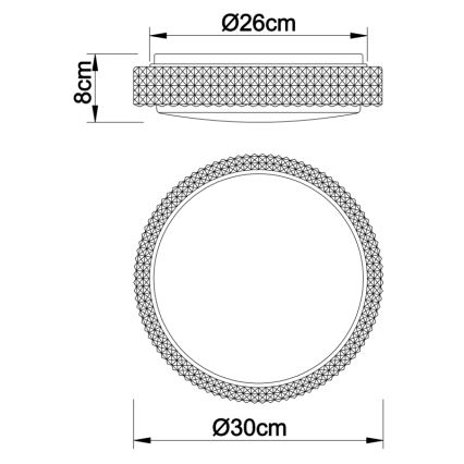 Globo - LED Stropné svietidlo LED/12W/230V 2700/4200/6500K pr. 30 cm