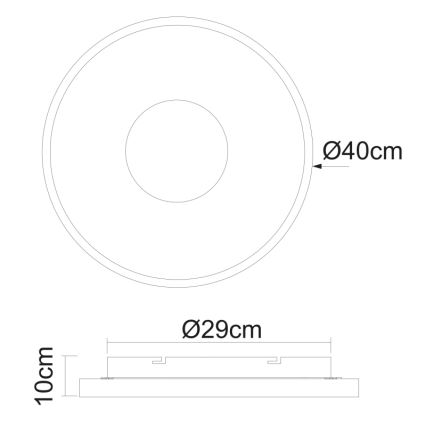 Globo - LED Stmievateľné stropné svietidlo LED/30W/230V + diaľkové ovládanie