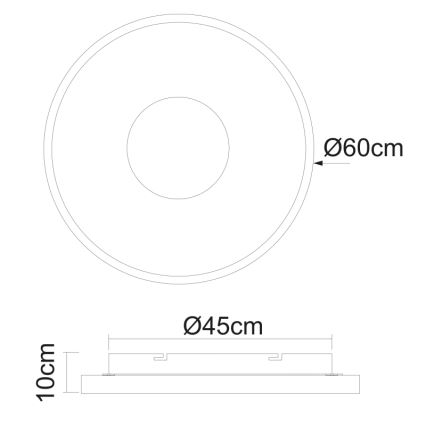 Globo - LED Stmievateľné stropné svietidlo LED/42W/230V 2700-6000K + diaľkové ovládanie