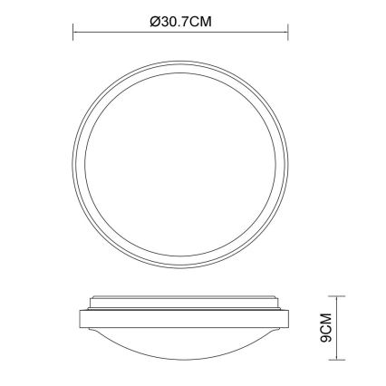 Globo - LED Stropné svietidlo LED/12W/230V 307 mm 3000/4500/6000K