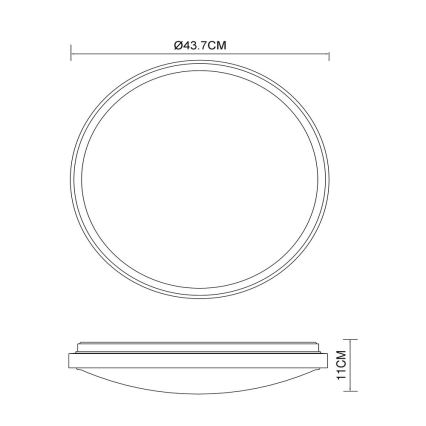 Globo - LED Stropné svietidlo LED/24W/230V 437mm 3000/4500/6000K