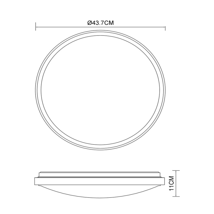 Globo - LED Stropné svietidlo LED/24W/230V 3000/4500/6000K pr. 43,7 cm