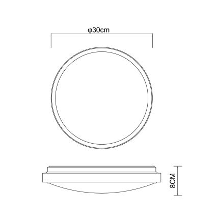 Globo - LED Stropné svietidlo LED/12W/230V 3000/4500/6000K pr. 30 cm