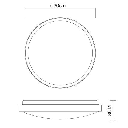 Globo - LED Stropné svietidlo LED/12W/230V 3000/4500/6000K pr. 30 cm