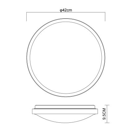 Globo - LED Stropné svietidlo LED/24W/230V 3000/4500/6000K pr. 42 cm