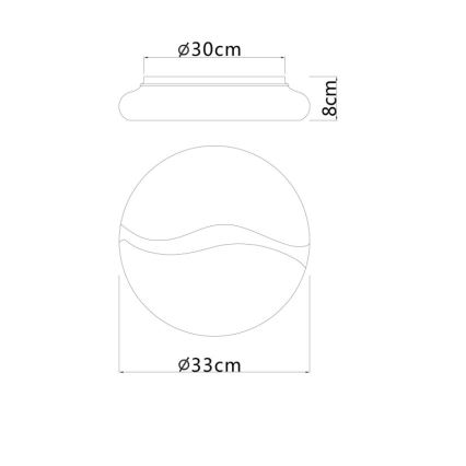 Globo - LED Stropné svietidlo LED/24W/230V 3000/4200/6000K pr. 33 cm