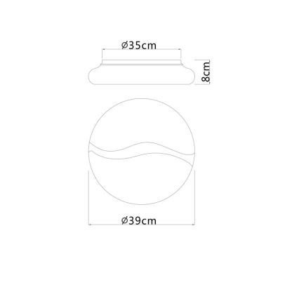 Globo - LED Stropné svietidlo LED/24W/230V 3000/4200/6000K pr. 39 cm