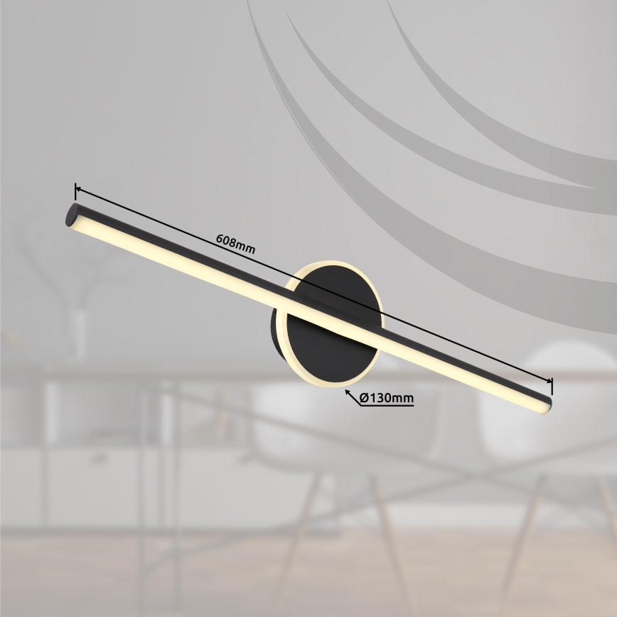 Globo - LED Kúpeľňové osvetlenie zrkadla LED/10W/230V 60,8 cm IP44 čierna