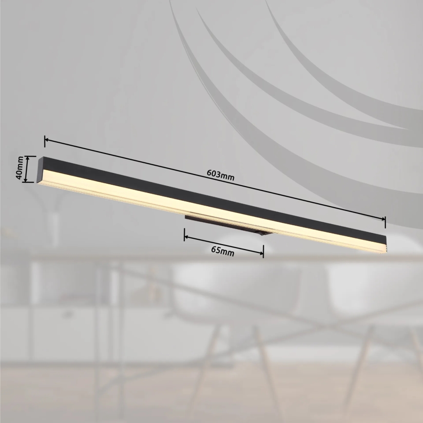 Globo - LED Nástenné svietidlo LED/18W/230V 3000/6000K 80 cm čierna