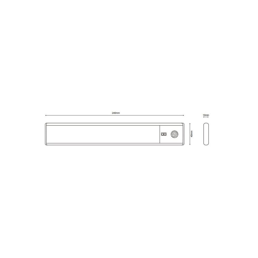 Globo - LED Stmievateľné nabíjacie podlinkové svietidlo LED/1,4W/5V 4000K 1100 mAh 24 cm