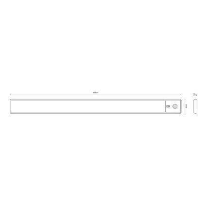 Globo - LED Stmievateľné nabíjacie podlinkové svietidlo LED/2,5W/5V 4000K 1100 mAh 40 cm